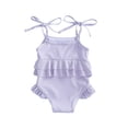 thumbnail image 1 of Toddler Girl Swim One Piece Baby Girl Swimsuit, Girls Swimsuit Cute Floral Lace Trim Breathable Lightweight Swimwear for Toddlers And Kids, 1 of 4