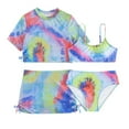 thumbnail image 1 of Toddler Girl Swimsuit 4 Piece Swimsuits Tie Dye Bikini Set With Cover Up Sets Baby Bathing Suit Girl,Size 7 Years-8 Years, 1 of 6