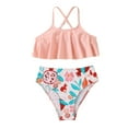 thumbnail image 1 of Toddler Girl Swimsuit Kids Baby Spring Summer Print Cotton Sleeveless Holiday Vest Shorts Beach Swimwear Swimsuit Toddler Bathing Suit Girl,Size 7 Years-8 Years, 1 of 6
