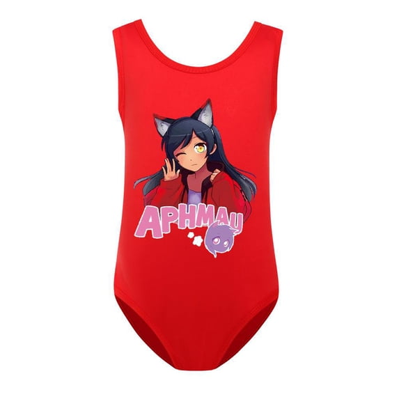 Toddler Girl Swimsuit One Piece Bathing Suit Aphmaus Cute Hawaiian Beach Swimwear Sunsuit Rash Guard for Kid 2-12 Years