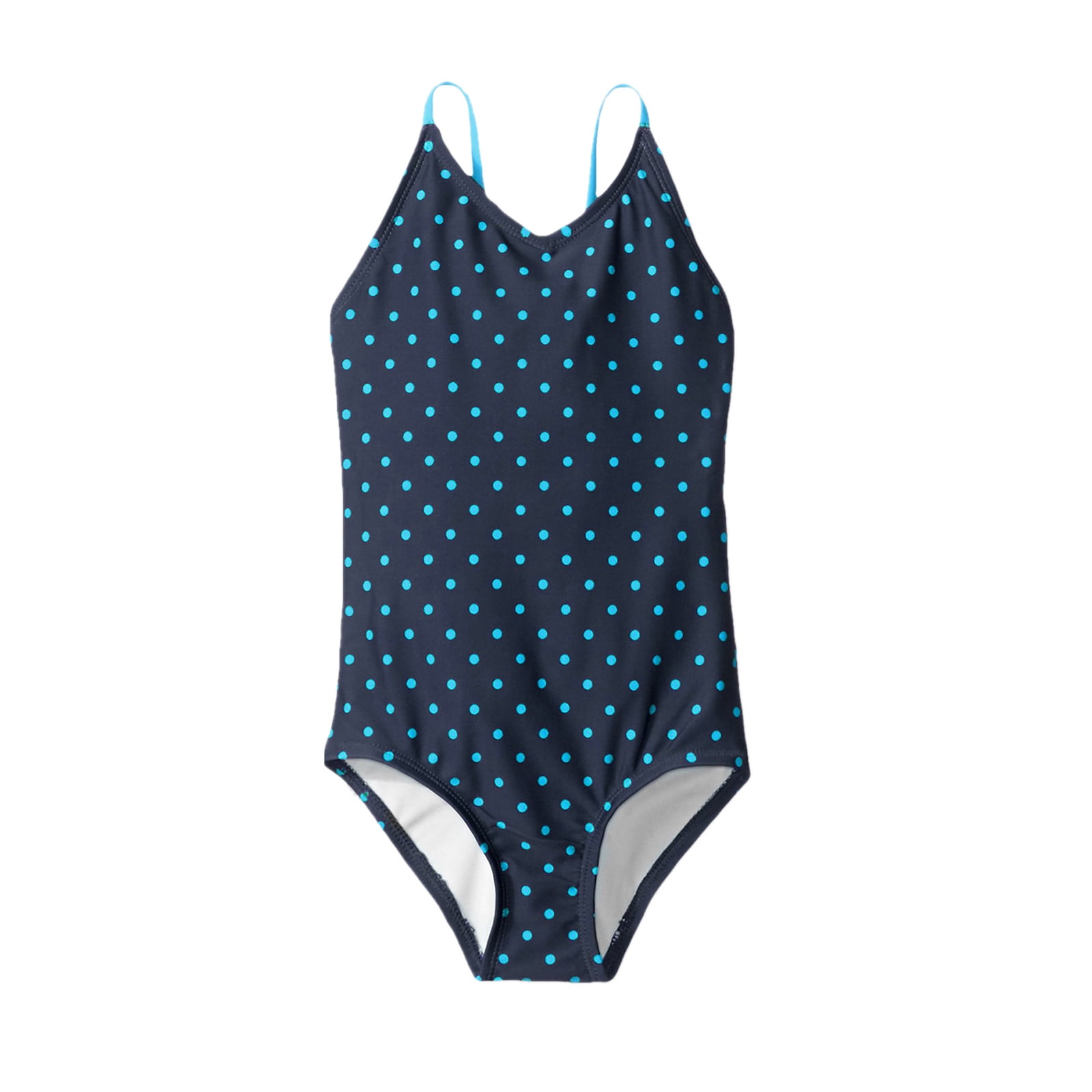 Toddler Girl Swimsuit OnePiece Dot Printed Solid Color Swimwear Girls