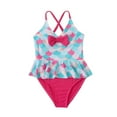thumbnail image 1 of Toddler Girl Swimsuit Ruffled Sleeveless One-Piece Swimwear Baby Girl Bathing Suits 2-12 Years, 1 of 5