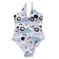thumbnail image 1 of Toddler Girl Swimsuit Swimming One Piece Swimming Accessories Floral Prints Girls' Swimwear White 7-8 Years, 1 of 6