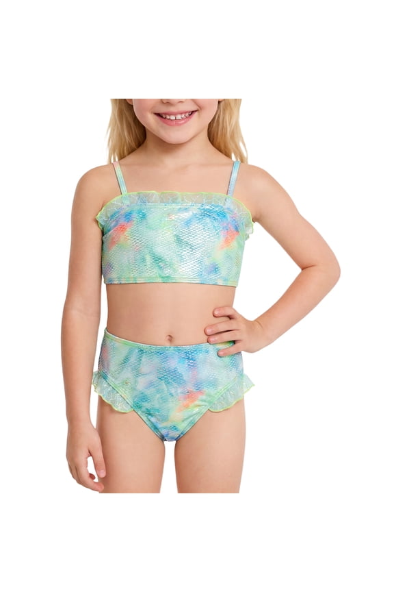 Girls Two Piece Swimsuits Mermaid Swimsuit for Girls 5T Bathing Suit Girls Cute Bathing Suits Girls Swimsuit Size 6