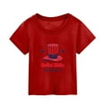 thumbnail image 1 of Toddler Girl T-Shirt America Patriotic Tees For Kids Unisex 4th of July Shirt Tops Short Sleeve Crew Neck T Shirts Red Size 3-4 Years, 1 of 3