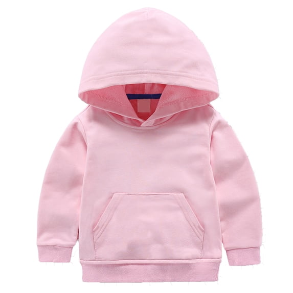 Toddler Girl Tops Toddler Kids Boys Girls Fashion Cute Color Long Sleeved Casual Sports Tracksuits Hooded Girls Long Sleeve Pullover Shirts Pinks 2-3T