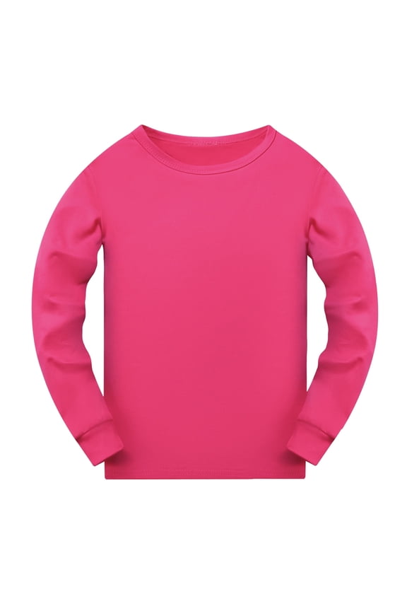 Toddler Girl Undershirt 2t Tunic Toddler Boys Girls Long Sleeve Solid Prints Nightwear T Shirt Tops