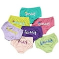 thumbnail image 1 of Toddler Girl Underwear Kids Panties Little Baby Briefs Days of The Week Underpants Size 2-5 Years, 1 of 7