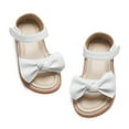 thumbnail image 1 of Toddler Girl White Sandals Size 11 - Little Girl Easter Summer Dress Shoes Lightweight Open Toe Beach Holiday, 1 of 4