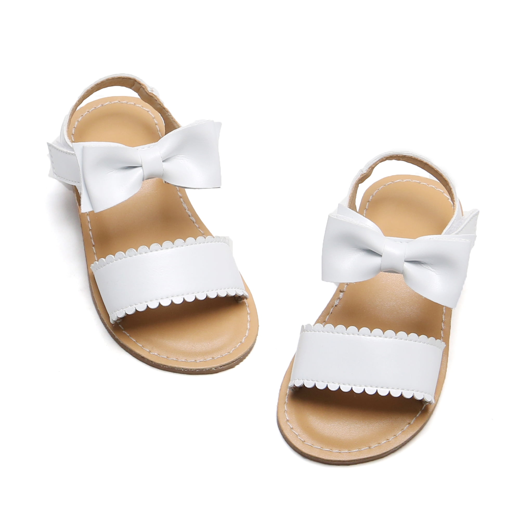 Toddler Girl White Sandals Size 6 Easter Flower Girl Dress Shoes Open ...