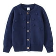 thumbnail image 1 of Toddler Girl Windbreaker Boys and Girls Knitted Cotton Sweater Cardigan Jacket New Fall Jackets Winter Outerwear Dark Blue 5T, 1 of 3