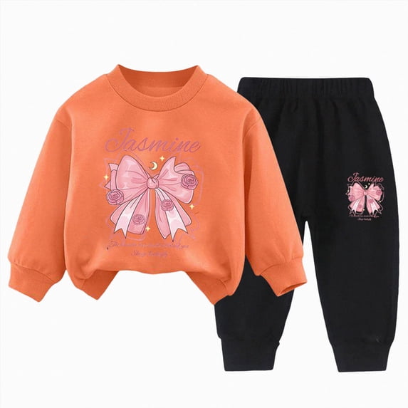 Toddler Girl Winter Clothes 2T 3T 4T 5T 6T 7T 8T Girl Clothes Toddler Girl Clothes Fall Outfits Long Sleeve Sweatshirt Tops + Pants Set E Size 3-4 Years