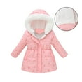 thumbnail image 1 of Toddler Girl Winter Coat Hooded Puffer Jacket Kids Floral Print Jacket Zipper Long Sleeve Lightweight Waterproof Jacket Kids Fall Jacket for Girls 2-3 Years, 1 of 8