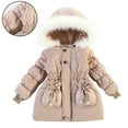 thumbnail image 1 of Toddler Girl Winter Coat Puffer Jacket Zip up Long Sleeve Windproof Jacket Outwear Hooded Jackets 12-18 Months Jacket, 1 of 9