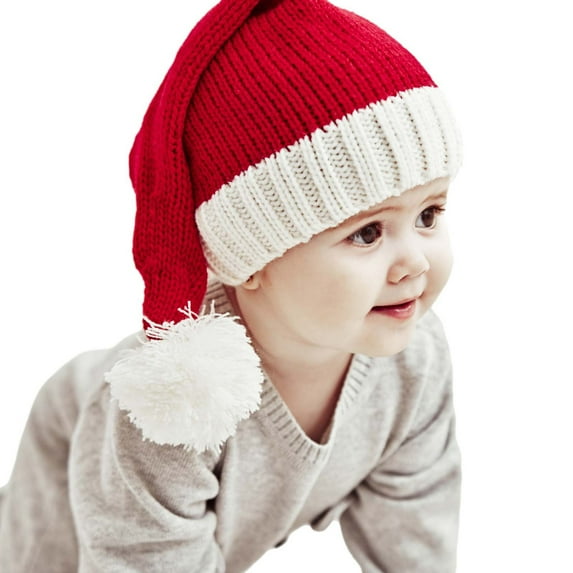 Toddler Girl&boy Baby Infant Kids And Winter Christmas Hat Bunny Warm Children's Pure Color Parent-child Woolen Hat