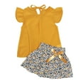 thumbnail image 1 of Toddler Girl's Outfit Sets Short Sleeve T-Shirt and Skirt 2 Piece Set, 1 of 4