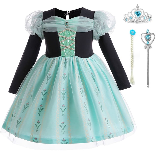 Baby Girls Princess Dresses Costume Snow Party Dress up Dress with Snow Cape