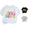 thumbnail image 1 of Toddler Girl's Short Sleeve Crew Neck Tops Summer Printed Children T Shirt Size 2-3T ,White, 1 of 3
