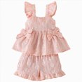 thumbnail image 1 of Toddler Girls 1-3T Summer Outfit Set 2PC Lovely Sleeveless Tank + Shorts Gibobby,3-4 Years,Pink, 1 of 9