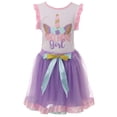 thumbnail image 1 of Toddler Girls 2 Pieces Skirt Set Unicorn Birthday Tank Top Tutu Tulle Party Skirt Set White 2T XS (P501610P), 1 of 4