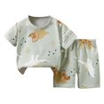 thumbnail image 1 of Toddler Girls 2Pcs Summer Outfits Set with Flower Short Sleeve T-Shirt + Pants (1-8Y Gift) Summer 2Pcs Gift Outfits Set Girls Summer Set 1-8 Years,5-6 Years, 1 of 3