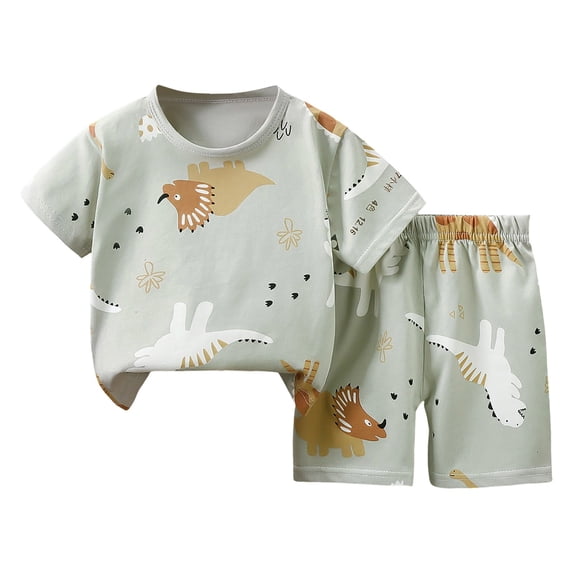 Toddler Girls 2Pcs Summer Outfits Set with Flower Short Sleeve T-Shirt + Pants (1-8Y Gift) Summer 2Pcs Gift Outfits Set Girls Summer Set 1-8 Years,5-6 Years