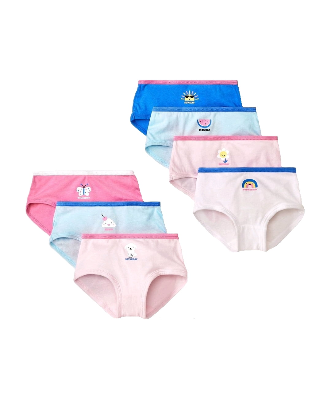 Toddler Girls' 7 Pack Days of the Week Briefs - 4T