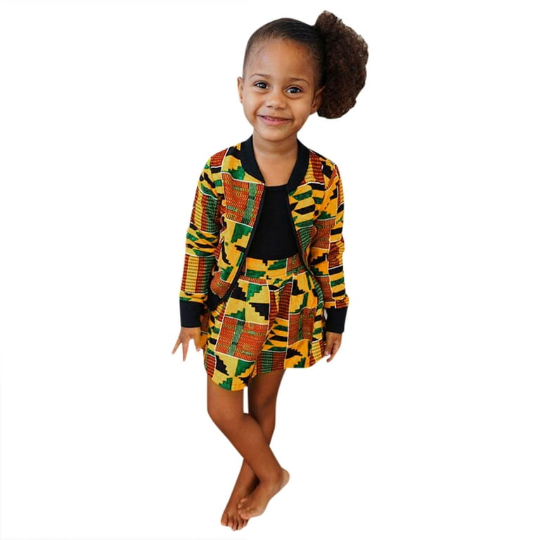 Toddler Girls African Bohemia Style Spring Kids Clothes Long Sleeve Coat  Jacket Skirt 2pcs Print Casual Girl Clothing Set Baby Girl Name Brand  Clothes