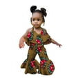 thumbnail image 1 of Toddler Girls African Summer Clothes Sleeveless Ruffles Romper Kids Ankara Backless Suspenders Overalls Jumpsuit, 1 of 8