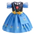 thumbnail image 1 of Toddler Girls Anna Princess Dress Halloween Carnival Christmas Birthday Party Costume+Bag, 1 of 5
