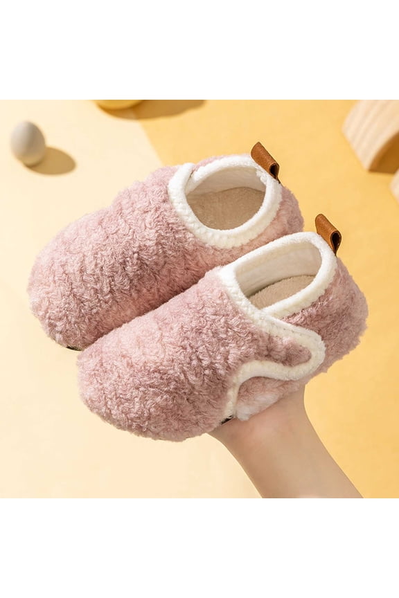 Toddler Girls Athletic Sneakers Cozy Winter Thickened Socks Indoor Outdoor Slipper Shoes Drop Design For Educational Activities And Comfortable Footwear, 2-2.5 Years, Pink