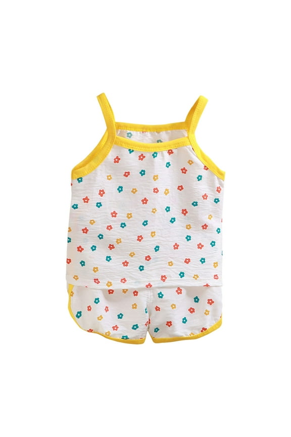 Toddler Girls Baby Girl Outfits 18-24 Months Girls Spring Outfits Girls Clothes Summer Solid Knit Short Sleeve Tee Flare Pants Set Toddler Bottoms Outfit Gibobby(18-24 Months,Light Yellow)