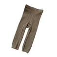 thumbnail image 1 of Toddler Girls Basic Ribbed Knit Ankle Leggings Pants Footless Tights Autumn Winter Tight Stockings, 1 of 8
