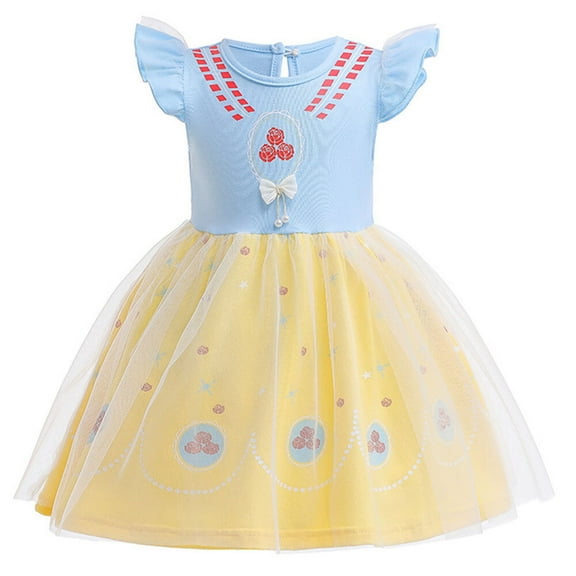 Toddler Girls Beauty Mermaid Princess Dress Birthday Party Dress Size 12M-6T