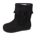 thumbnail image 1 of Toddler Girls Boots Mid Calf Slouch Fringe Tassel Casual Winter Shoes for Little Kids, 1 of 8