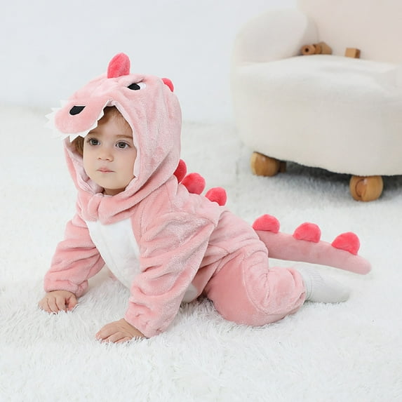 Toddler Girls Boys Animal Baby Girl Boy Romper Baby Hooded Clothes Cute Long Sleeve Bodysuit Coat for 12-18 Months
