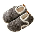 thumbnail image 1 of Toddler Girls Boys Bedroom Slippers, Non A-line House Shoes, Little Kids Comfy Indoor Slipper, Machine Washable Snug Fit,Color:Grey,Size:3-3.5 Years, 1 of 4