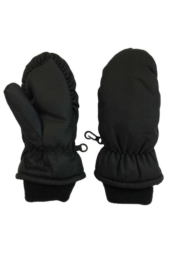 Toddler Girls & Boys Black Thinsulate Snow & Ski Mittens