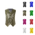 thumbnail image 1 of Toddler Girls & Boys Casual Sequin Glitter Party Carnival Gown – Sleeveless Vest Top Costume for Kids, 1 of 6