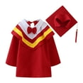 thumbnail image 1 of Toddler Girls Boys Graduation Photo Graduation Dress Graduation Gown Bachelor Dress With Hat 2pc Set, 1 of 7