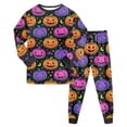 thumbnail image 1 of Toddler Girls Boys Halloween Skeleton Pajamas Sets Kids Cute Pumpkin Sleepwear Boys Halloween Ghost 2 Pcs PJS, 1 of 9