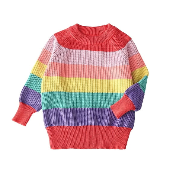 Toddler Girls Boys Knit Sweater Toddler Crewneck Long Sleeve Pullover Sweatshirts Fall Winter Clothes