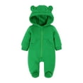 thumbnail image 1 of Toimothcn Toddler Girls Boys Long Sleeve Solid Color Fall Spring Rompers Kids Jumpsuits Comfy Dailywear, 1 of 3