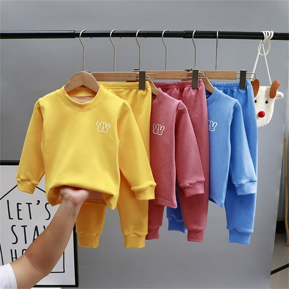 Toddler Girls Boys Pajamas Long Sleeve Cartoon Tops Pants Trousers Sleepwear Pj Sets,2 Piece,5-6 Years