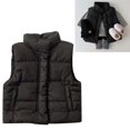 thumbnail image 1 of Toddler Girls Boys Puffer Vest Boys Vest Stand Collar Lightweight Zip Up Windproof Down Jacket Sleeveless Winter Down Vest 18-24 Months, 1 of 8