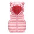 thumbnail image 1 of Toddler Girls Boys Puffer Vest Kids Girls Winter Vest Baby Hoodie Vest Sleeveless Windproof Down Jacket Toddler Jacket for Girls 10-12 Years, 1 of 4
