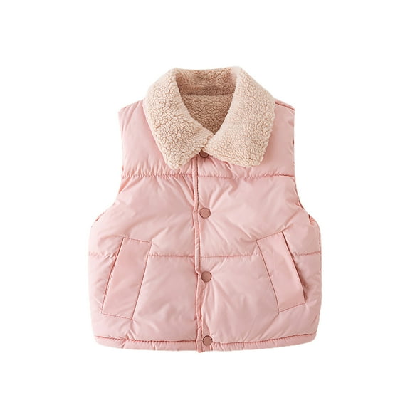 Toddler Girls Boys Puffer Vest Toddler Winter Vest Lightweight Button Down Puffer Jacket Sleeveless Boys Winter Jacket 2-3 Years