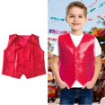 thumbnail image 1 of Toddler Girls Boys Sparkle Sequined Vest Sleeveless Button Jacket Waistcoat for Jazz Ballet Performance 2-3 Years, 1 of 9