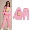 thumbnail image 1 of Toddler Girls Boys Sweatsuit Set,2 Piece Long Sleeve Pink Hoodie Sweatshirt Sweatpants Winter Clothes Preppy Clothes for Girls 2-3 Years, 1 of 4