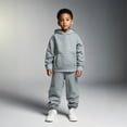 thumbnail image 1 of Toddler Girls Boys Sweatsuit Set 2PC Long Sleeve Solid Pullover Hoodie Sweatshirt Sweatpants Fall Winter Clothes Clothes for Boys 2-3 Years, 1 of 4